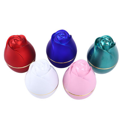 2021 Rose Design LED Light Jewelry Packaging Box للبلاستيك والمخمل المخصص