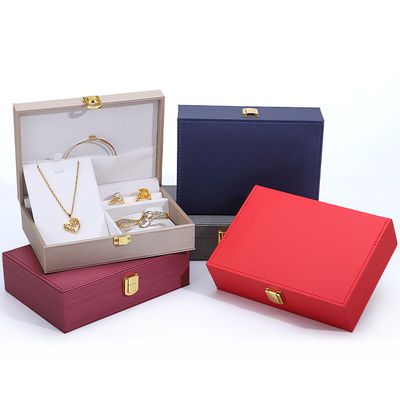 شراء شعار العميل Hanhong PU صندوق مجوهرات جلدية للخواتم الأقراط القلادة والقلادات online manufacture