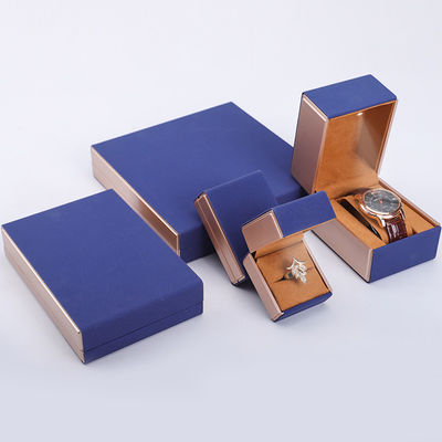 19x19x4cm صندوق هدايا من الجلد البنفسجي الأزرق مع ضوء LED وملفوف بالخيوط