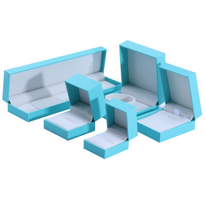 مصنوعة يدويًا من الورق المقوى الإيكو أزرق السماء صندوق مجوهرات صندوق مجوهرات قابلة للتخصيص