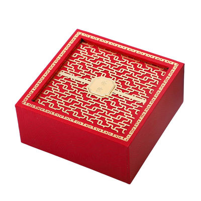 شراء شعار العميل الصيني النمط الأحمر سوار مربع التعبئة والتغليف للهدية العيد الاحتفالية online manufacture