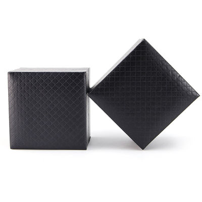 الماس Crosshatch نسيج ورق صلبة ساعة قضية الورق المقوى مربع فاخر