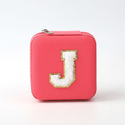 مجوهرات فاخرة صندوق تخزين الهدايا مخصص محمول جلد صغير وردة حمراء مجوهرات منظمة حقيبة سفر