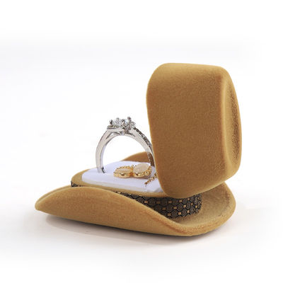 صندوق خاتم مجوهرات رعاة البقر المخملي المتميز القابل للتخصيص للهدايا في العطلات